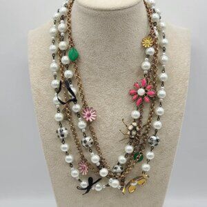 Betsey Johnson Vintage Garden Pearl Necklace